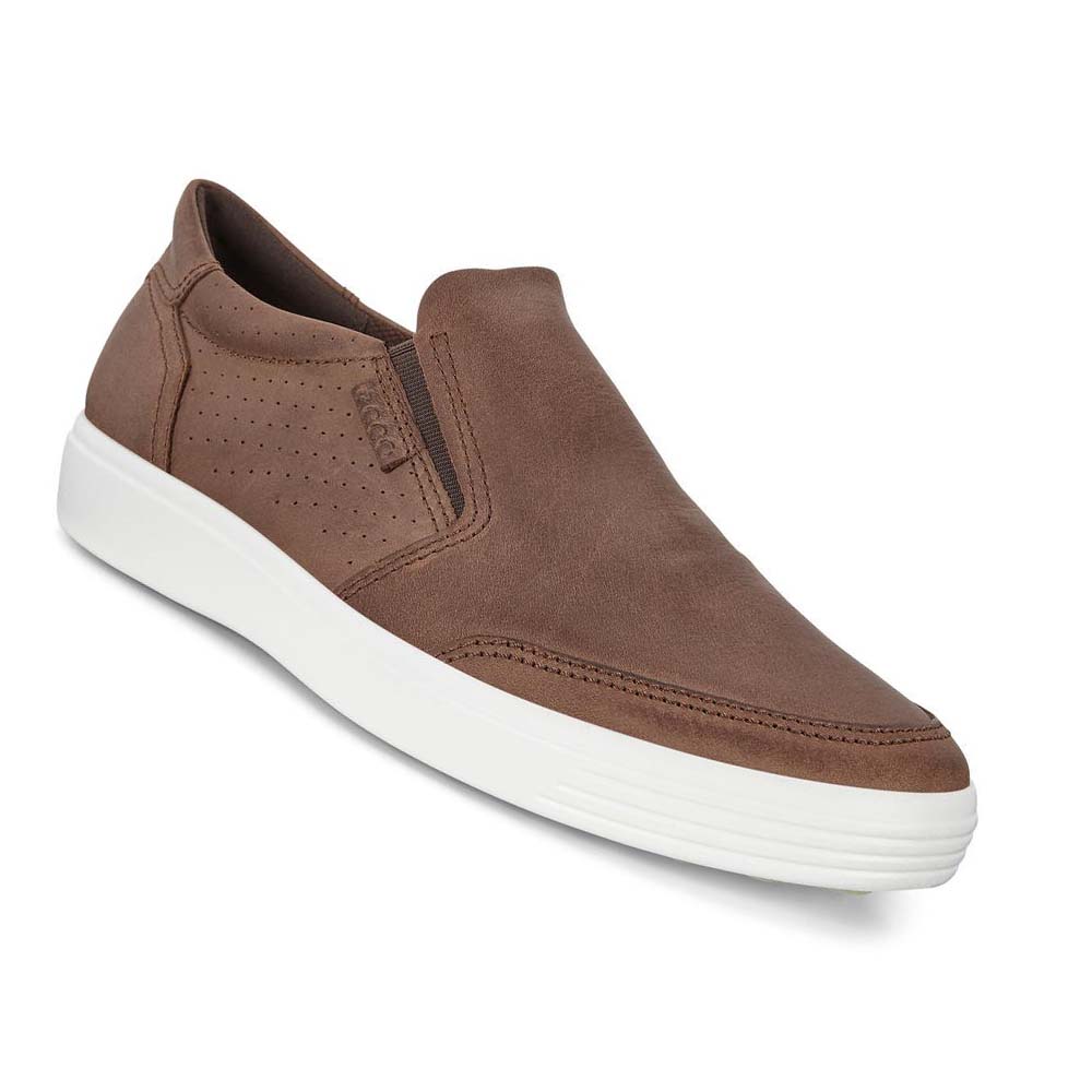 Férfi Ecco Soft 7 Slip-on Alkalmi Cipő Barna | HU 481MQZ